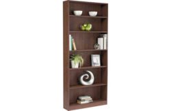 HOME Maine Tall Wide Bookcase - Walnut Effect.